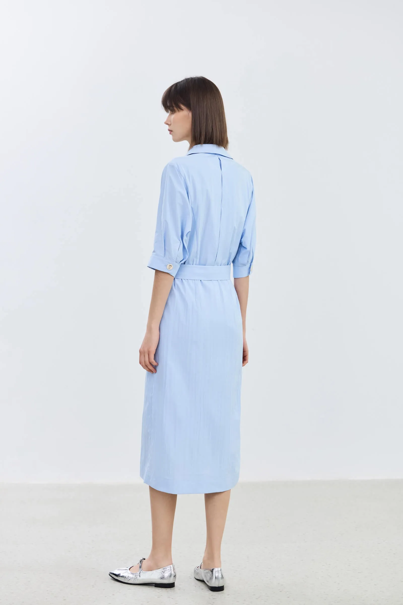 LILY Short-Sleeve Shirt Dress