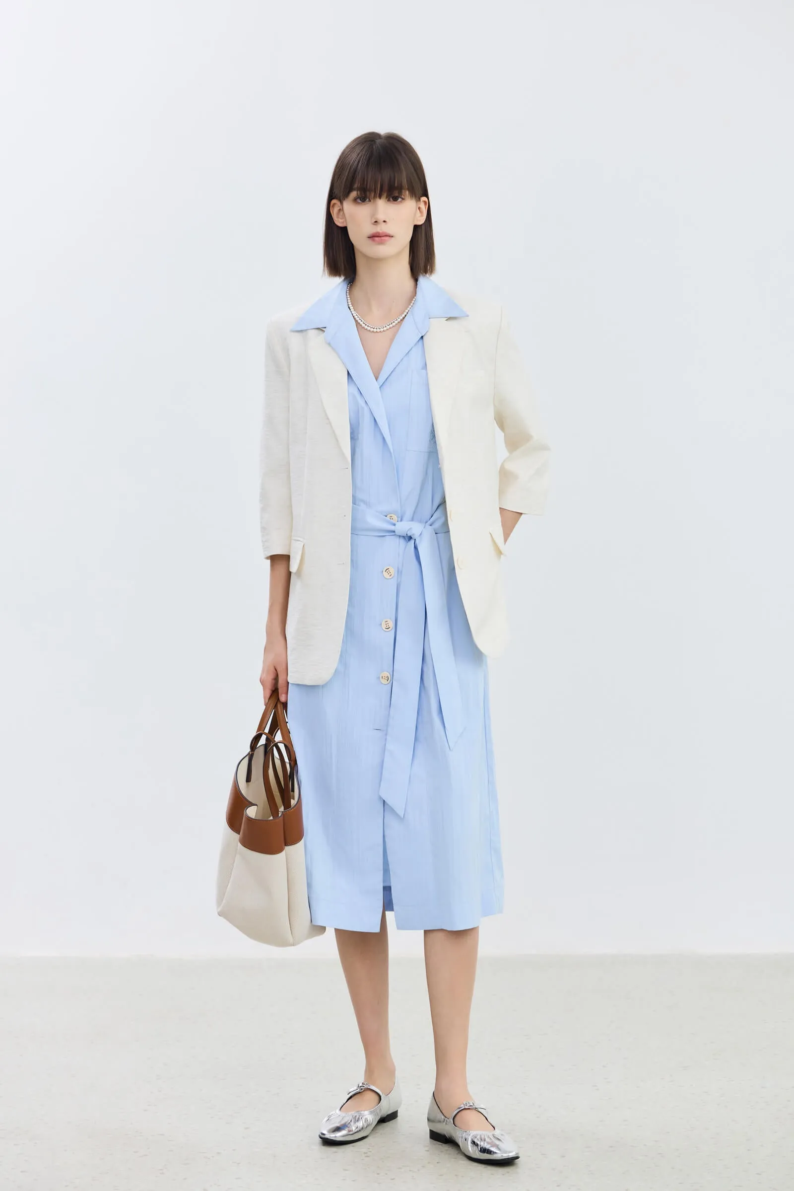 LILY Short-Sleeve Shirt Dress