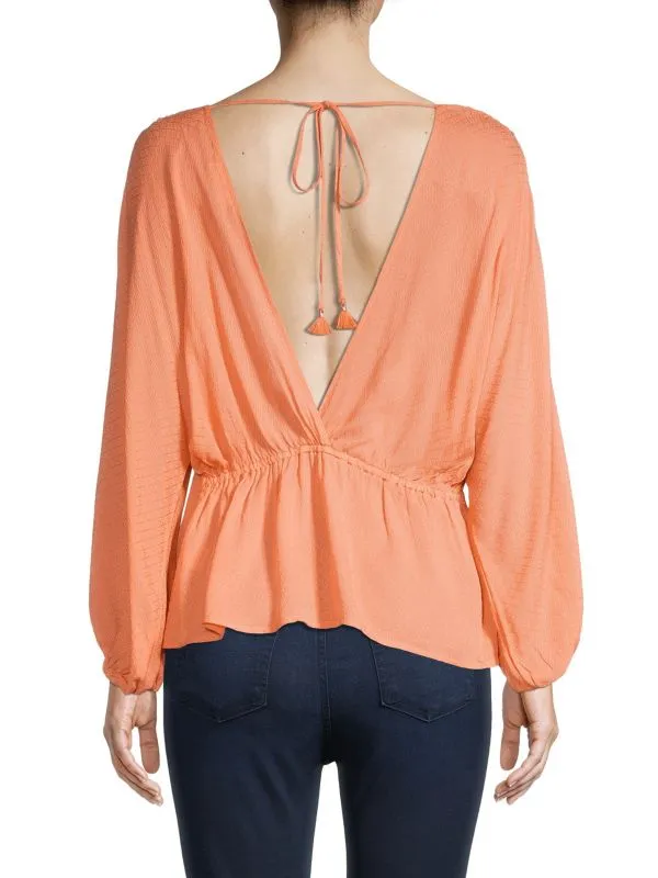 Lovestitch Sorbet Split Sleeve Drawstring Top