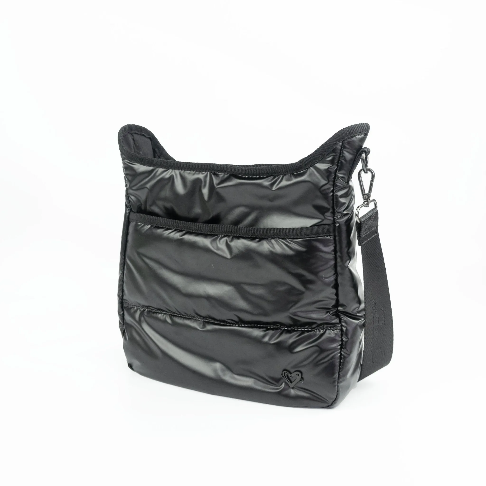 Markham Puffer Messenger Bag - Black