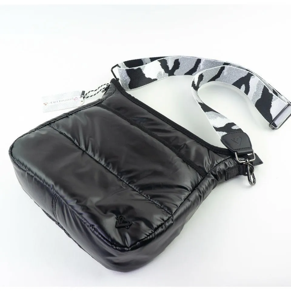 Markham Puffer Messenger Bag - Black