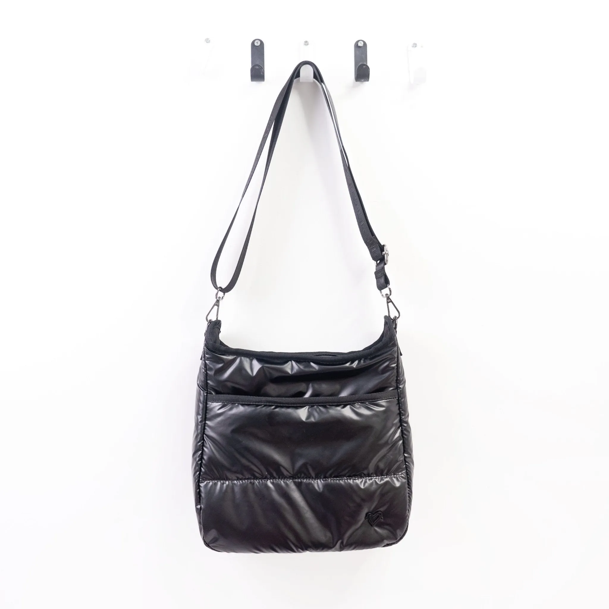 Markham Puffer Messenger Bag - Black