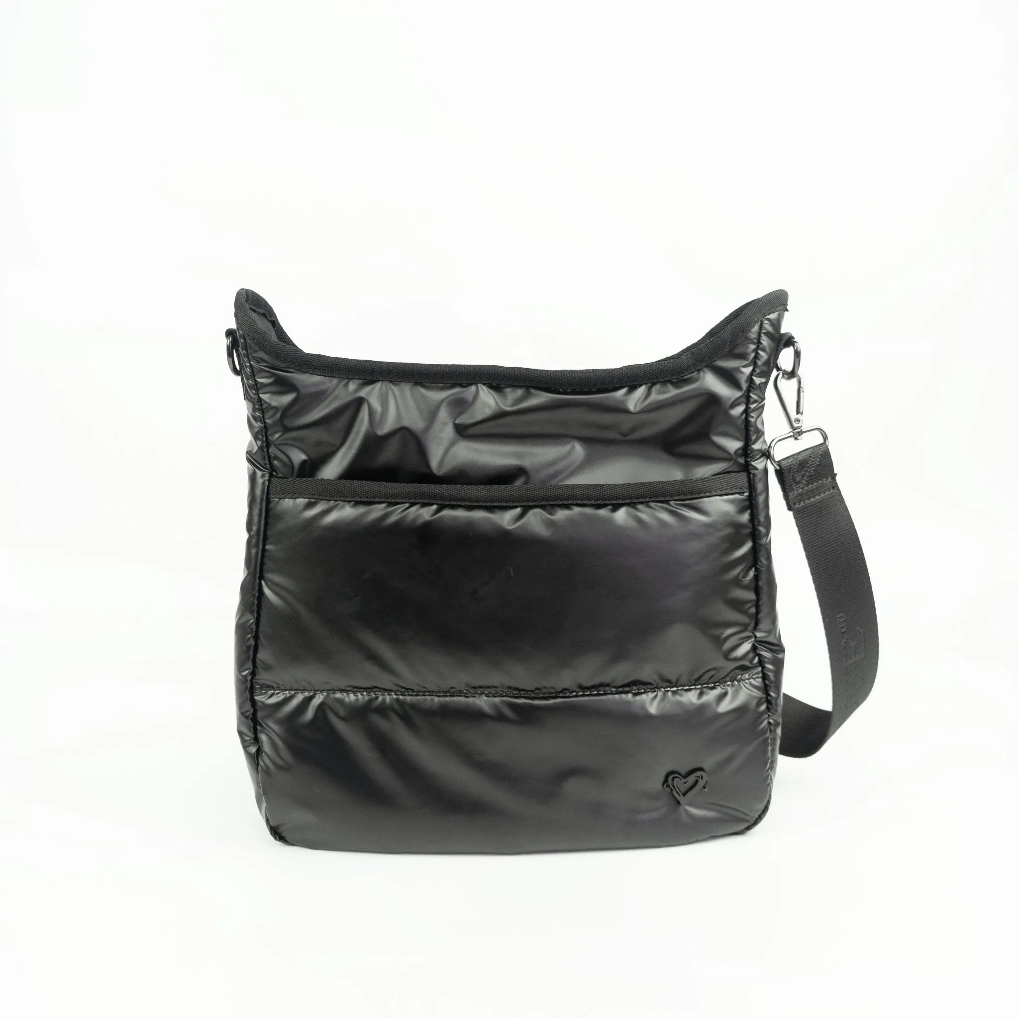 Markham Puffer Messenger Bag - Black