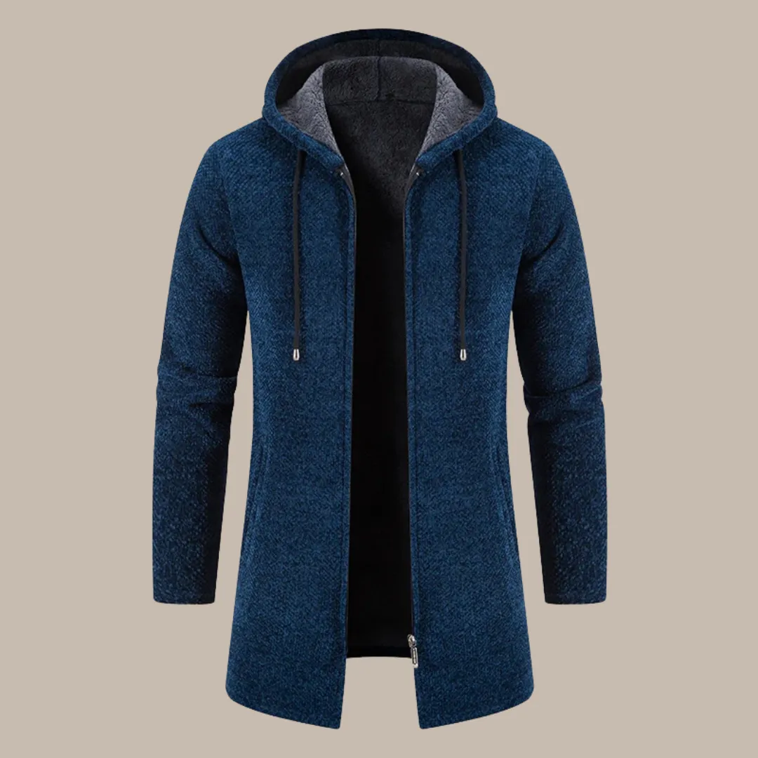 Men Hooded Long Winter Cardigans