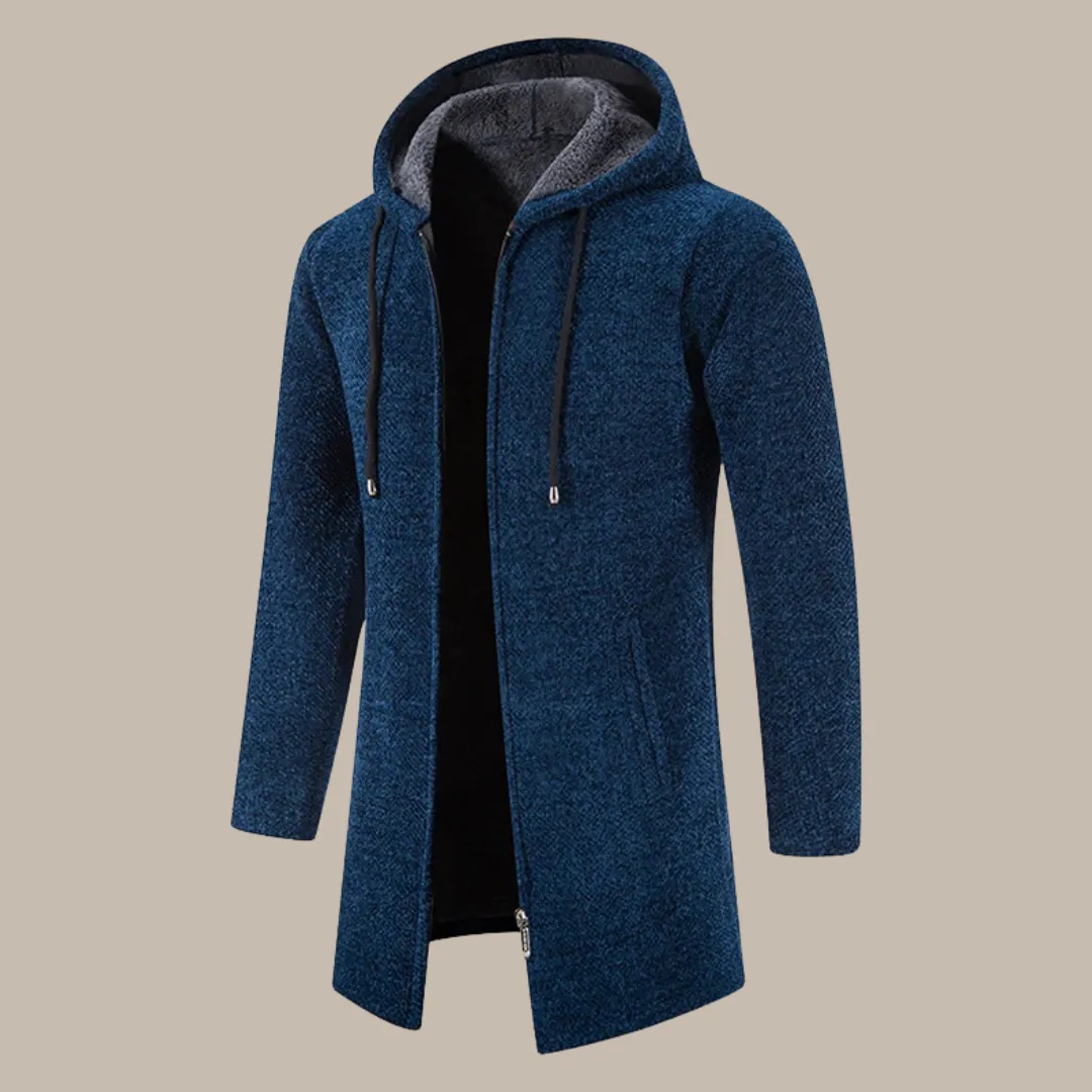 Men Hooded Long Winter Cardigans