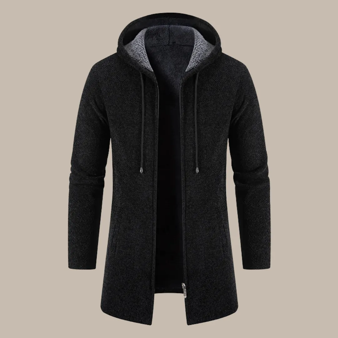 Men Hooded Long Winter Cardigans