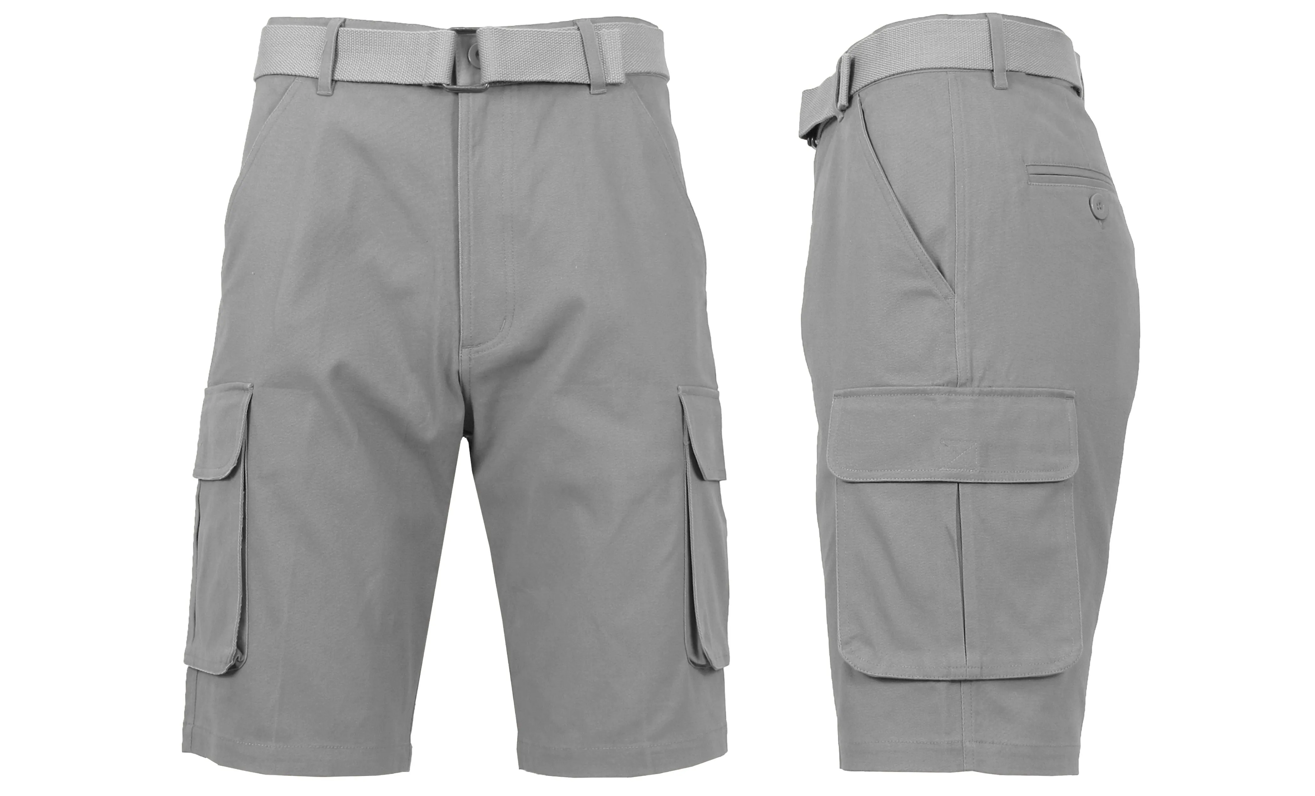 Men's Cotton Flex Stretch Cargo Shorts with Belt