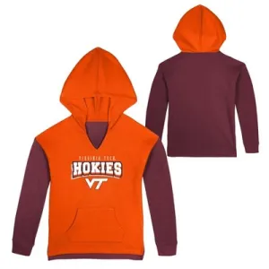 New - NCAA Licensed Virginia Tech Hokies Girls' Hooded Sweatshirt, S