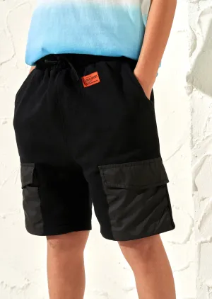 Niko Black Nylon Pocket Short