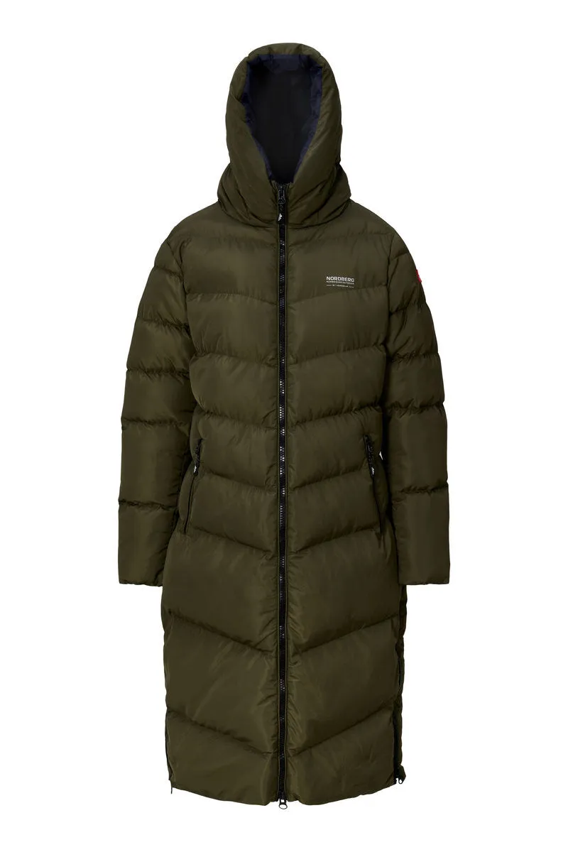 Nordberg Helena puffer winterjas dames groen