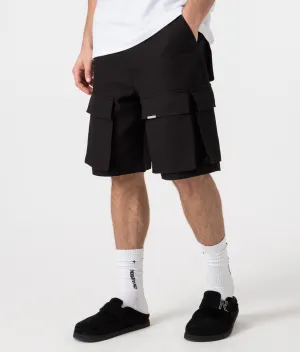 Oversized Cotton Cargo Shorts