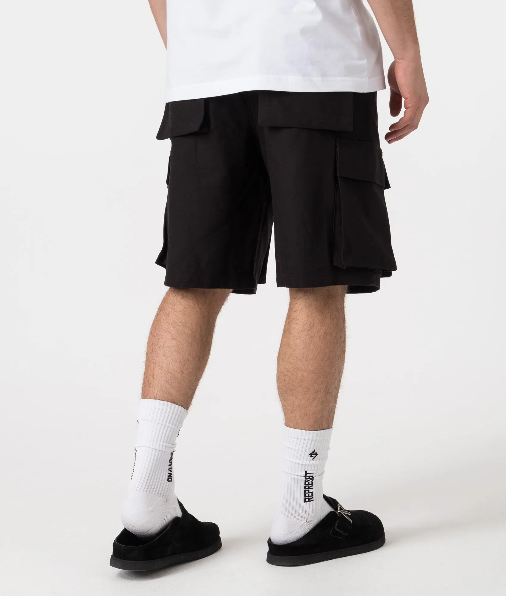 Oversized Cotton Cargo Shorts