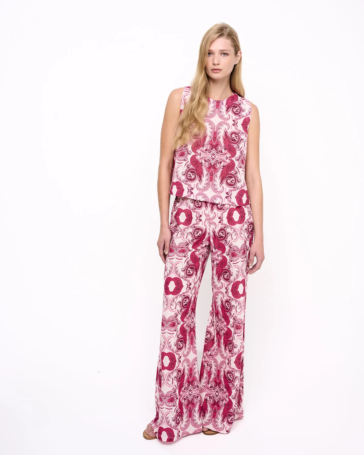 Penelope Print Flared Trousers