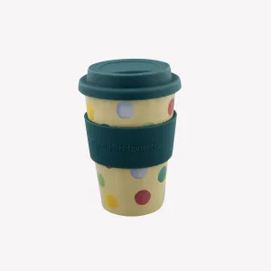 Polka Dot Rice Husk Travel Cup