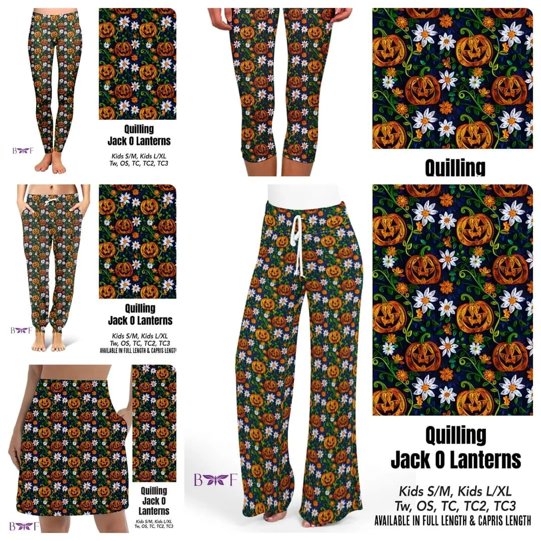 Quilting Jack O Lantern capris with pockets