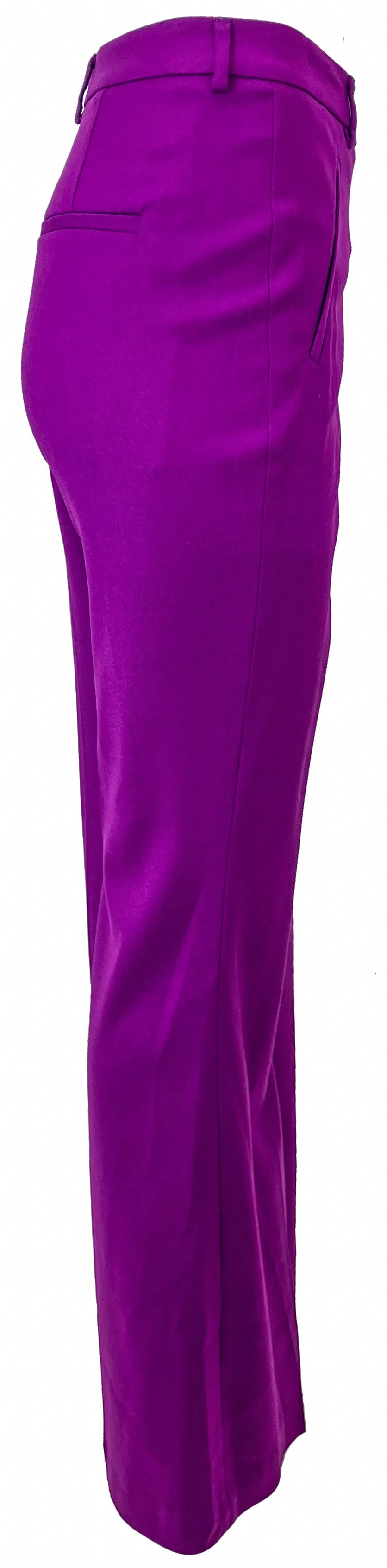 Rochas Flared Trousers in Bright Purple