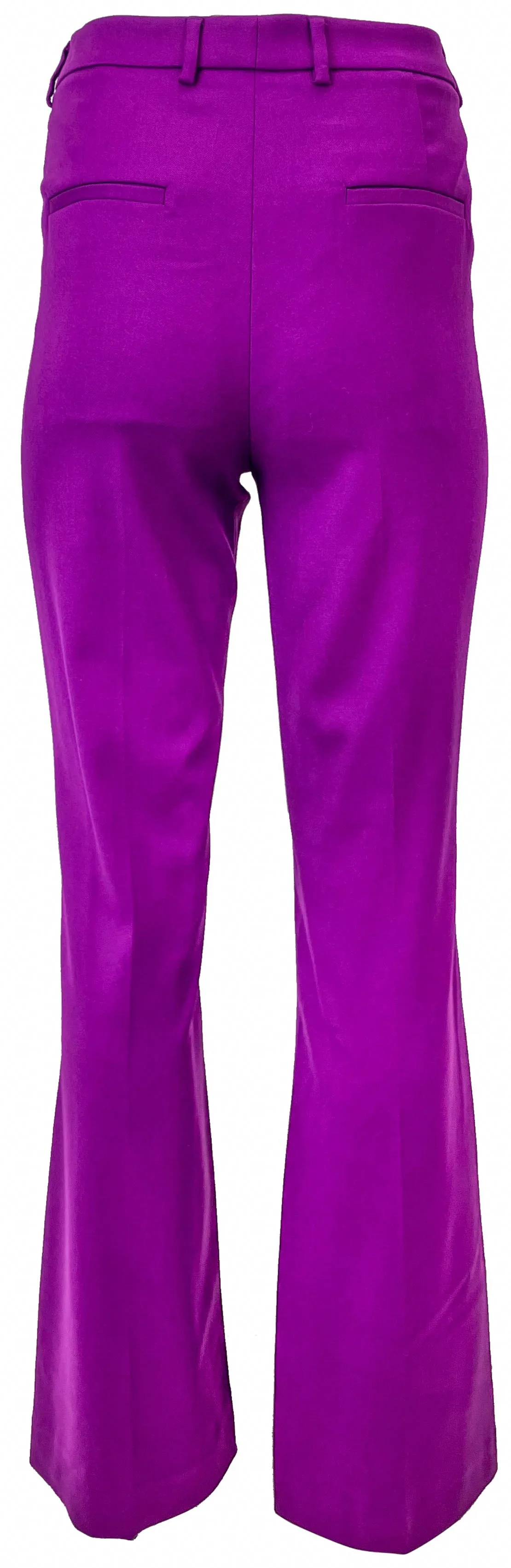 Rochas Flared Trousers in Bright Purple