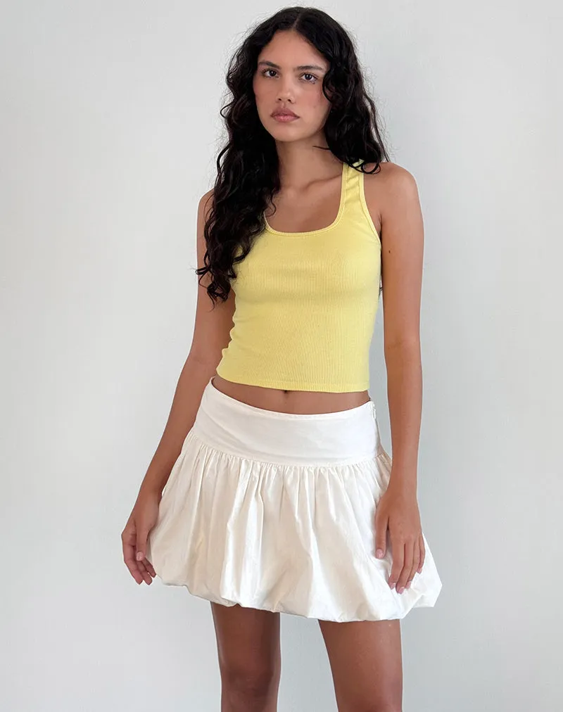 Roxe Ribbed Vest Top in Lemonade