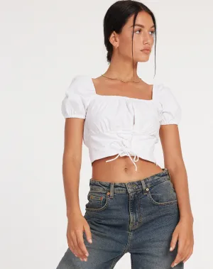 Ruiz Crop Top in White