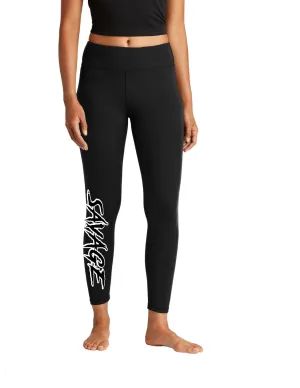 SAVAGE FASTPITCH 14U BLACK LEGGINGS WITH CELL POCKET