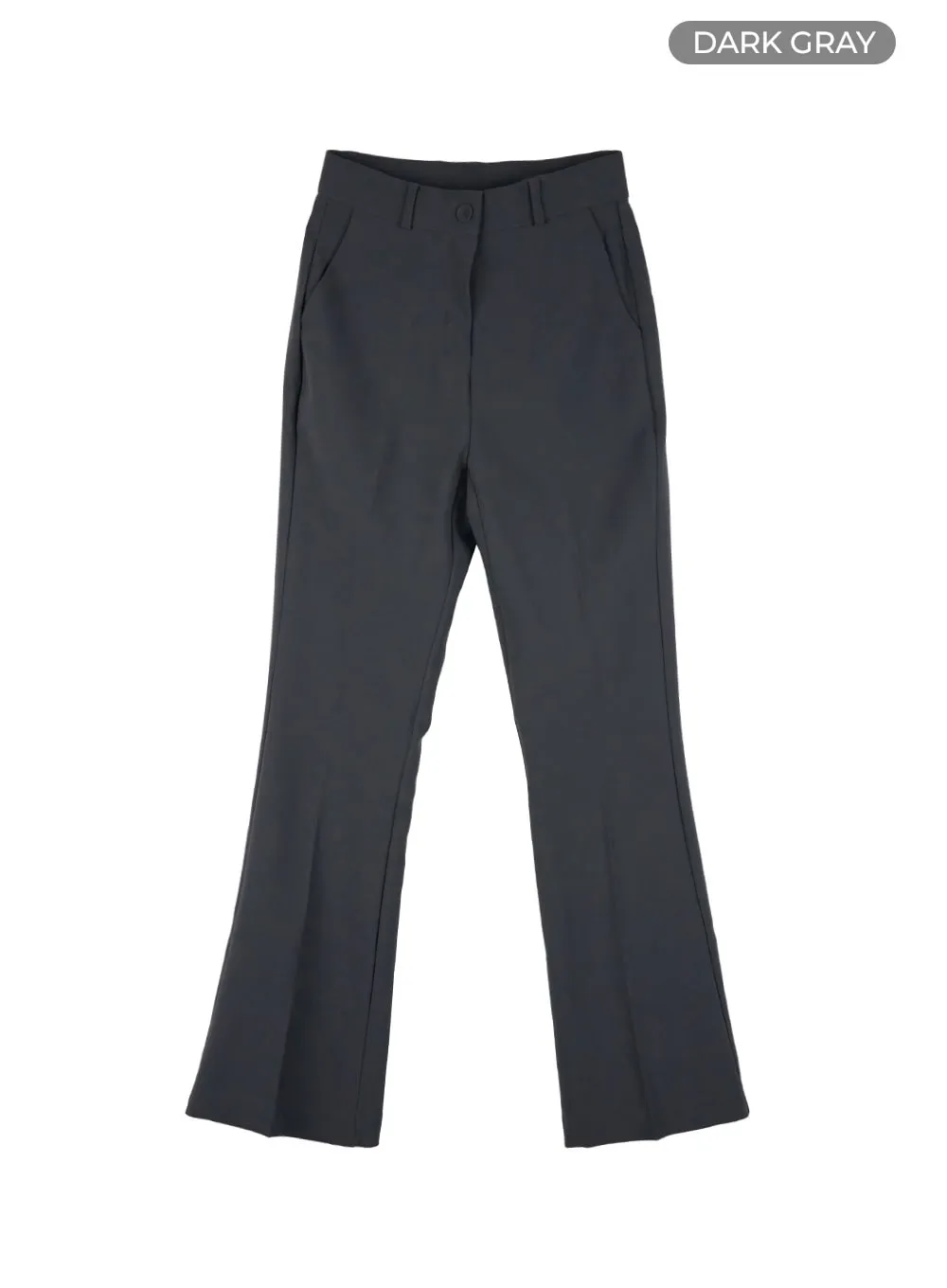 Sleek Solid Flared Trousers OS423