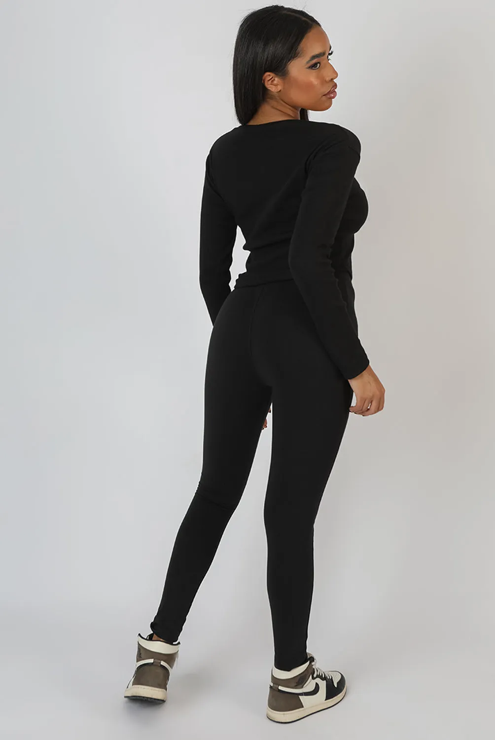 Slogan Legging Black