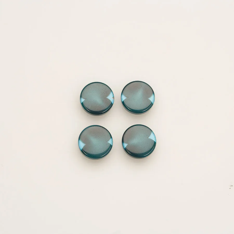 Small Teal Round Button