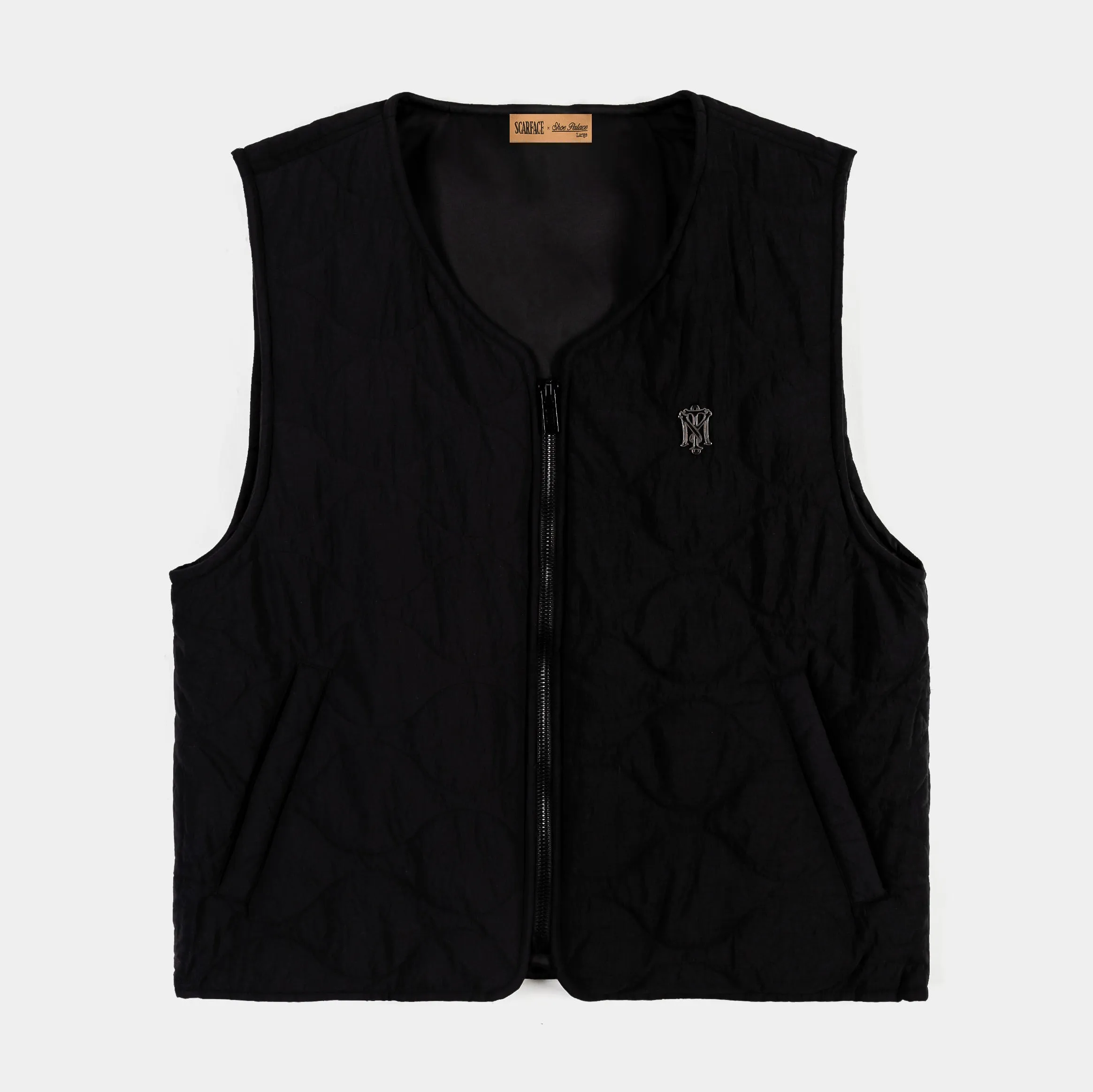 SP x Scarface Puffer Mens Vest (Black)