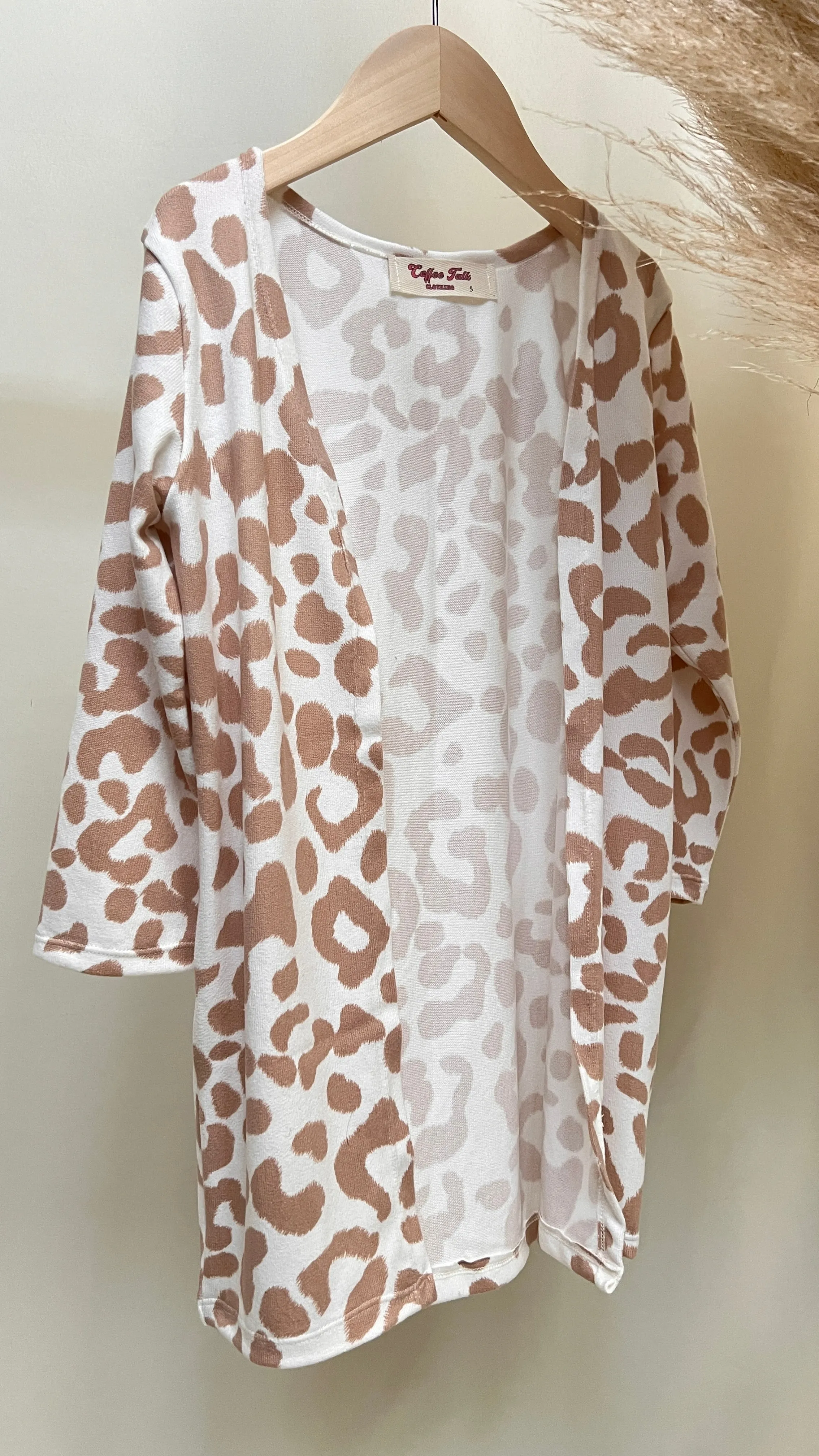 Spice It Up Cardigan in White Leopard Sweater Knit