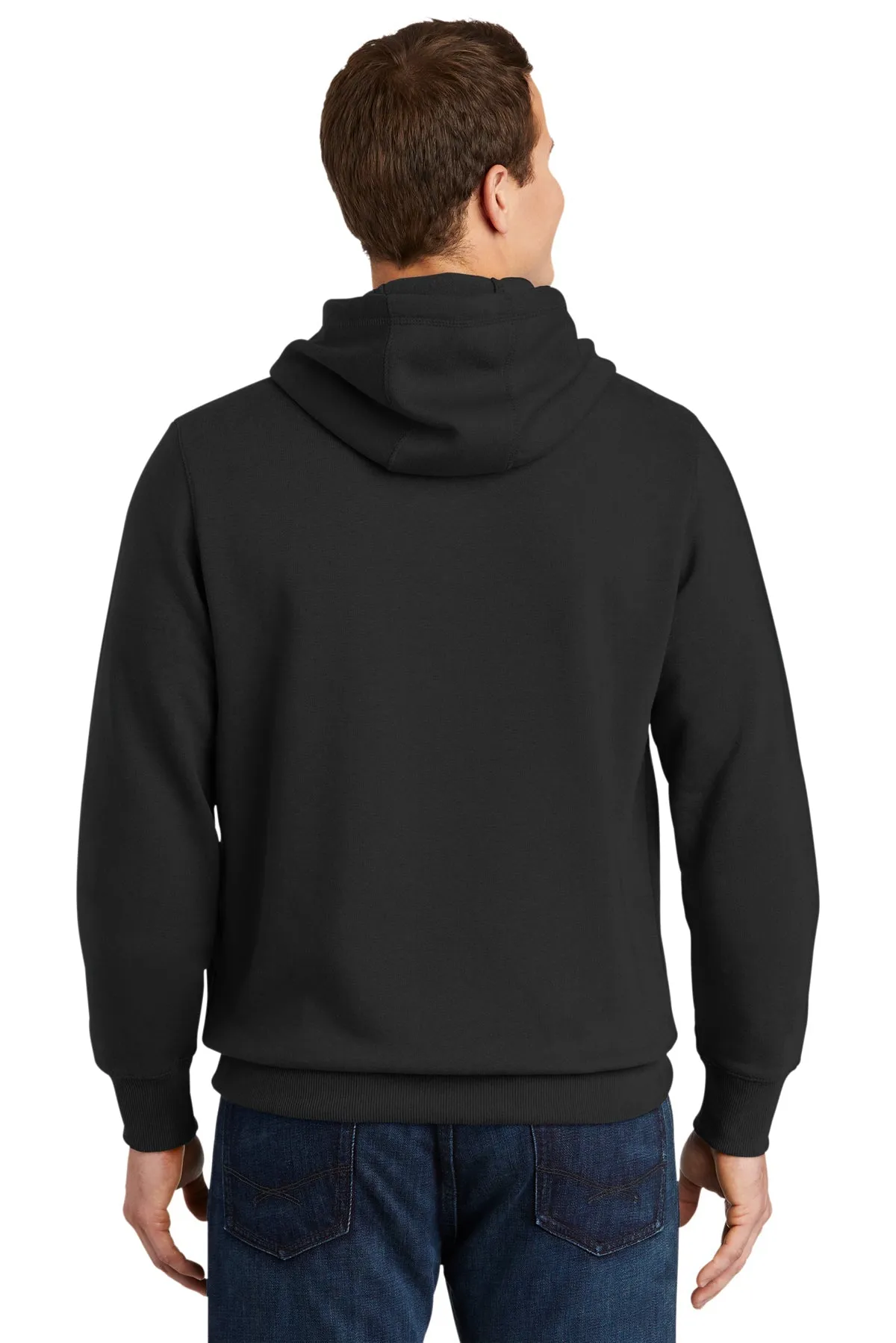 Sport-Tek Tall Pullover Branded Hooded Sweatshirts, Black