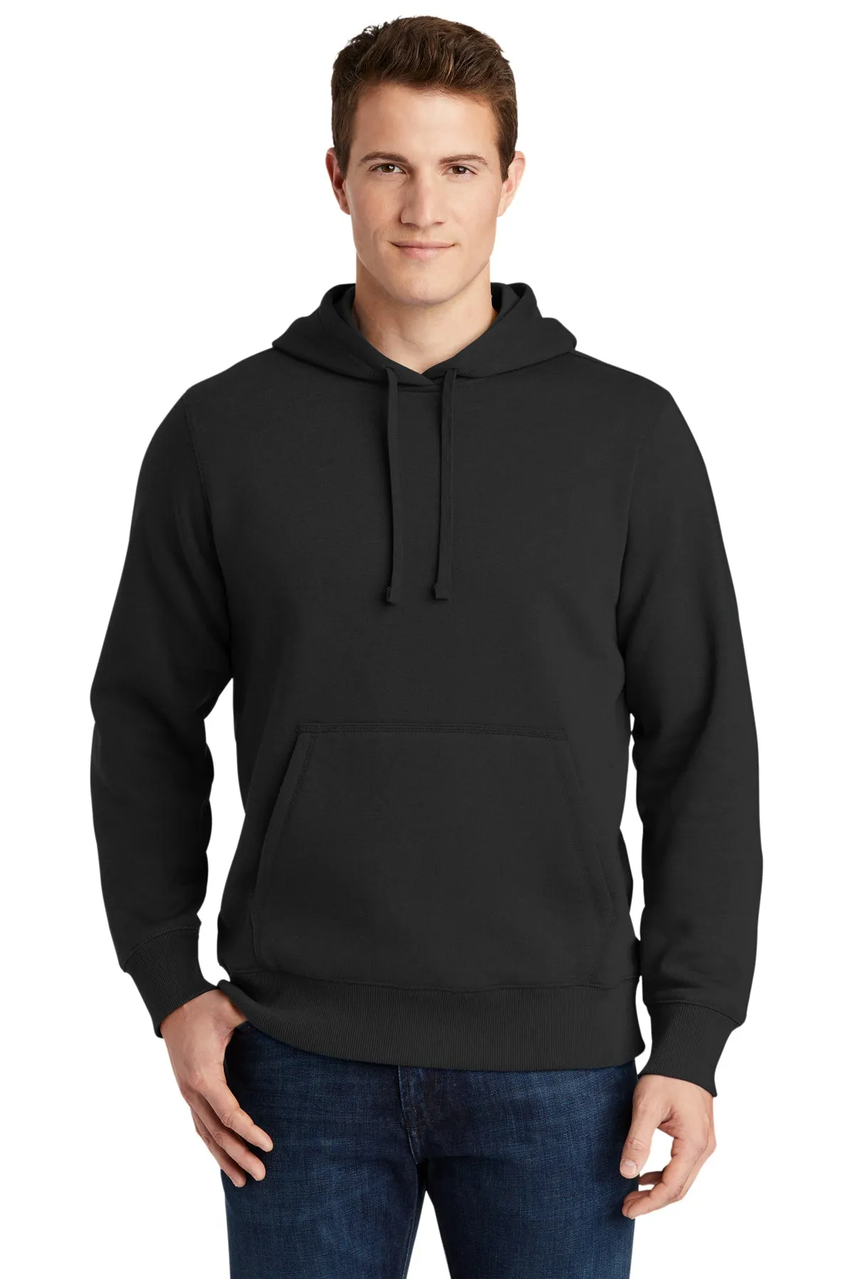 Sport-Tek Tall Pullover Branded Hooded Sweatshirts, Black