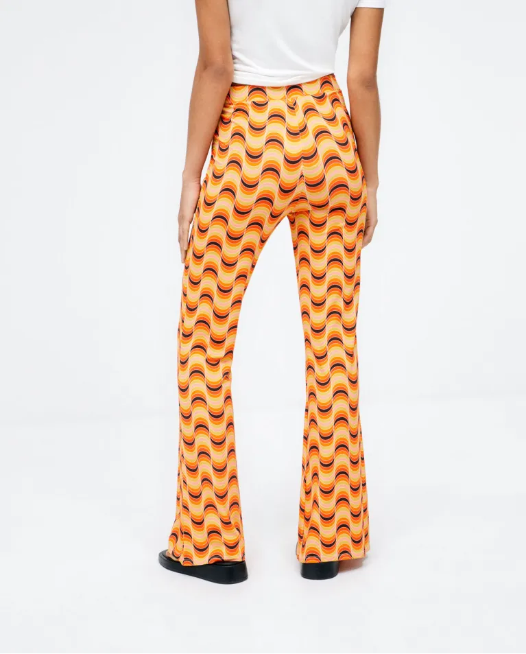 Surkana Long flared trousers orange