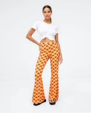 Surkana Long flared trousers orange