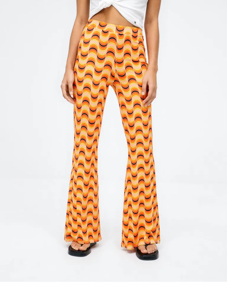 Surkana Long flared trousers orange