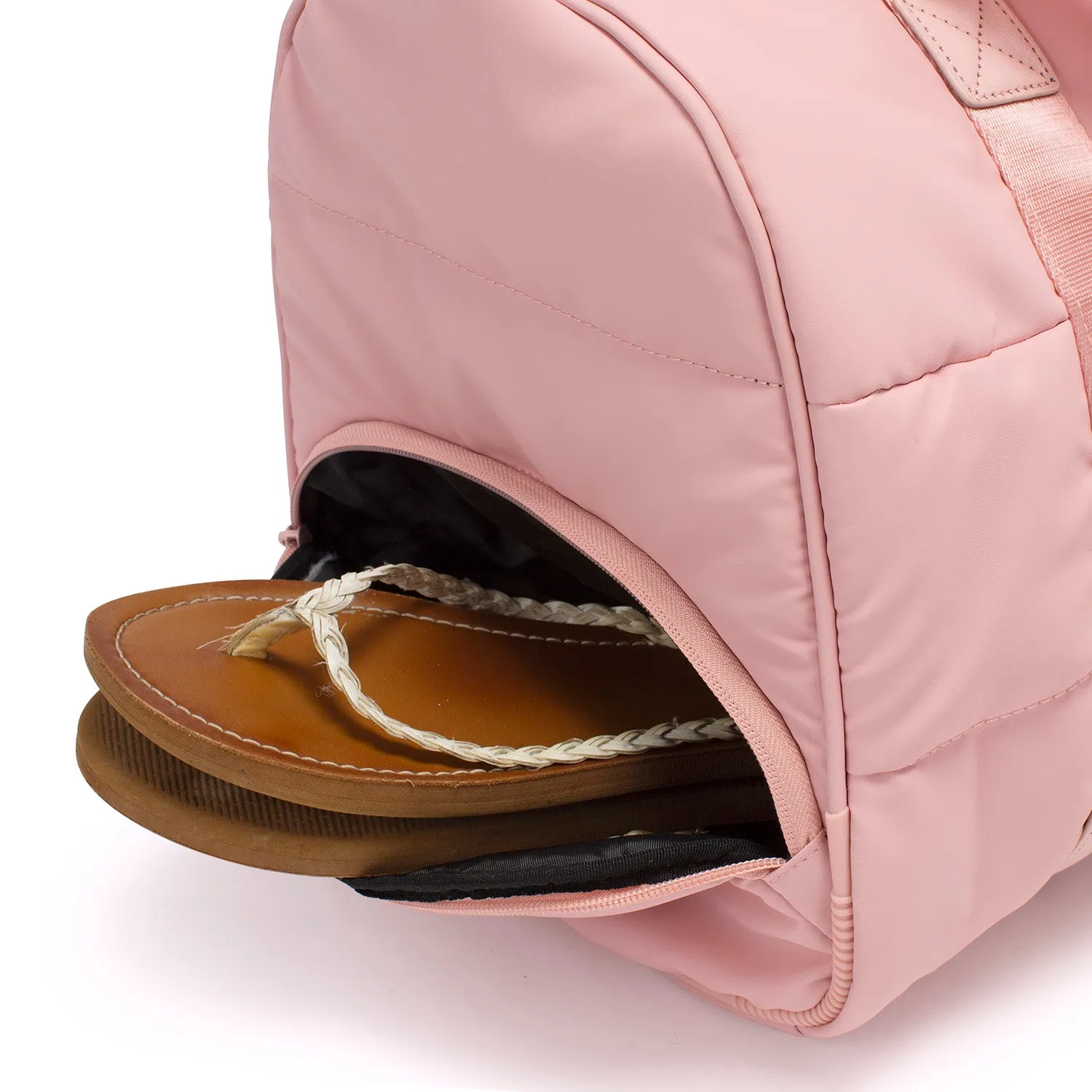 The Puffer Duffel Bag - Rose