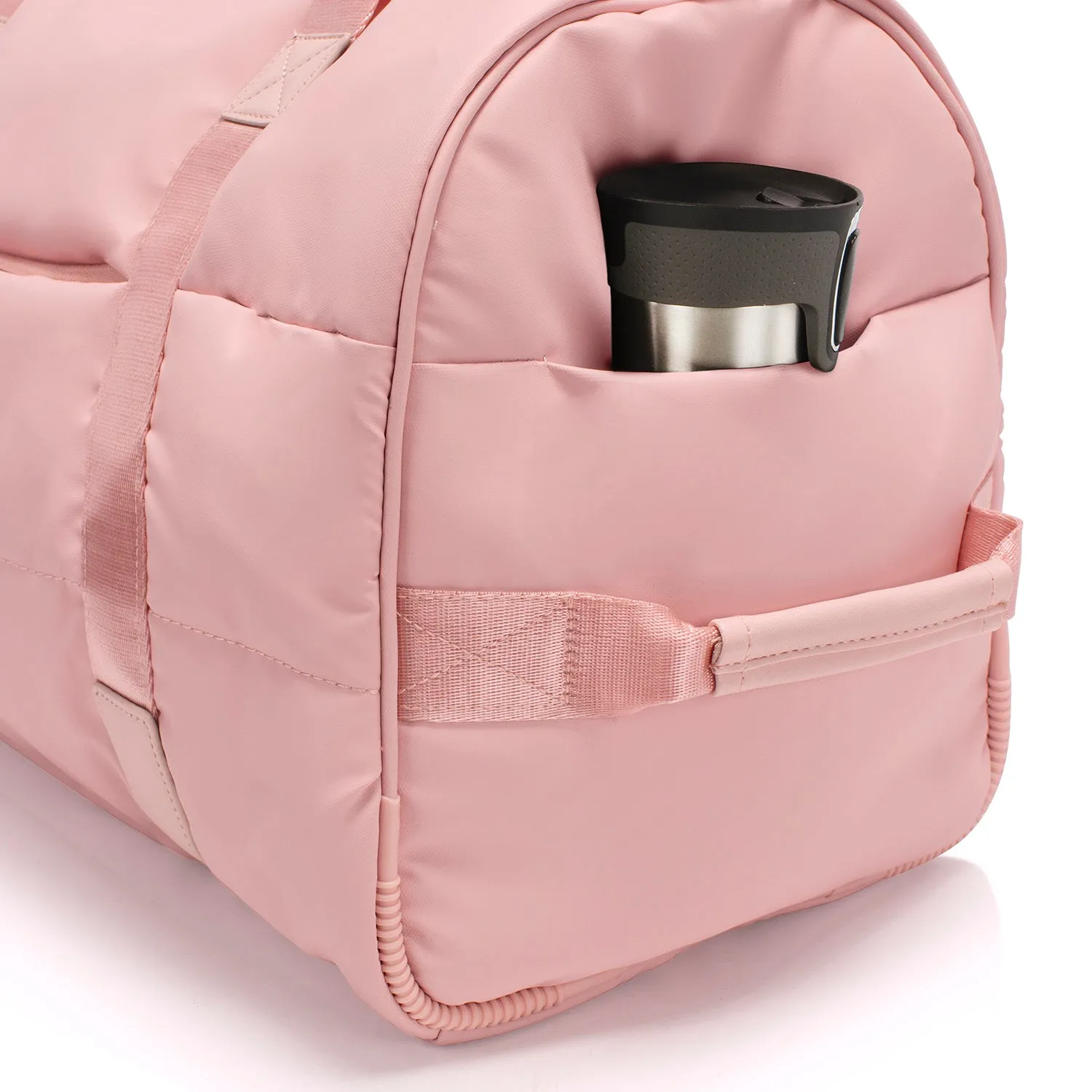 The Puffer Duffel Bag - Rose