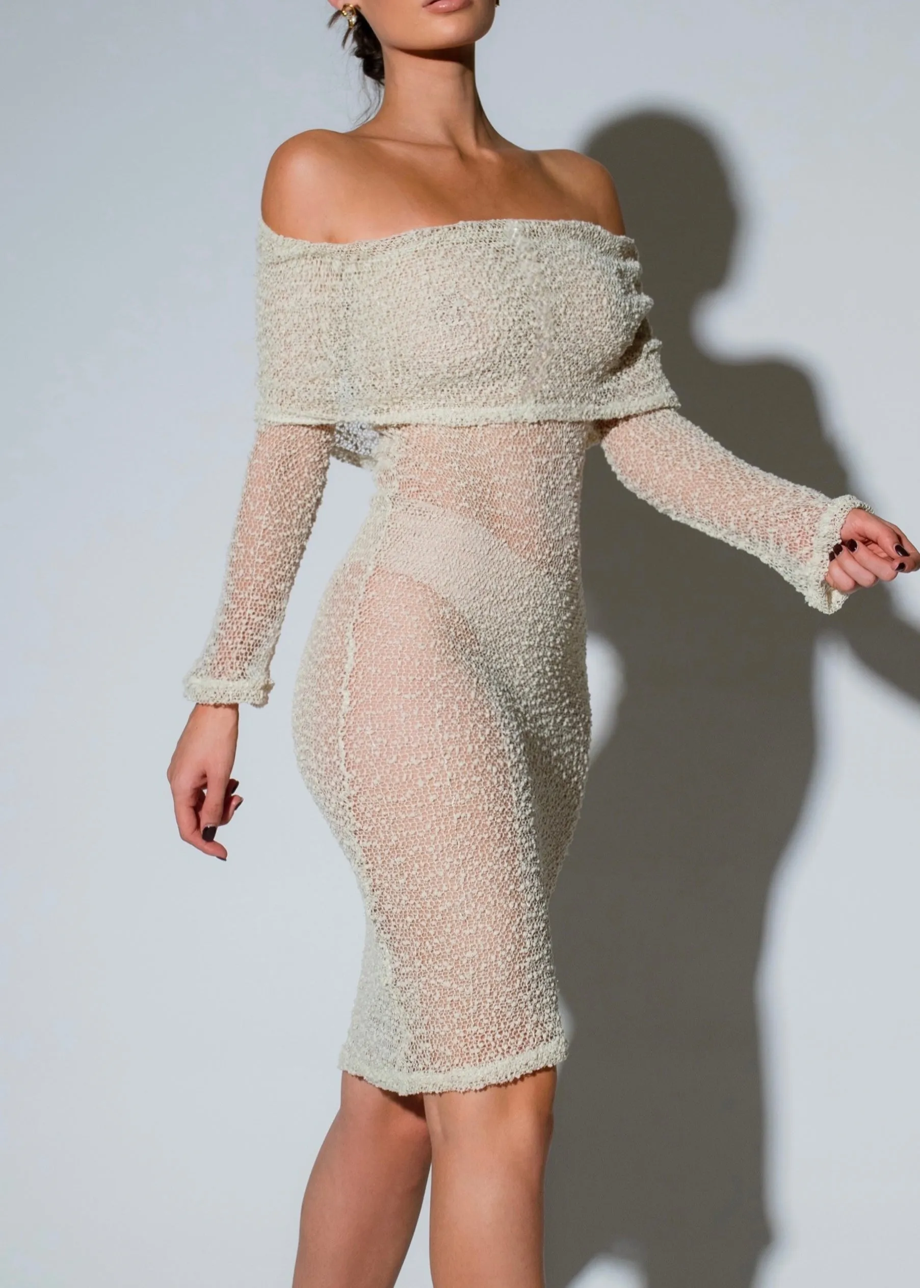 THE SERENITY KNIT GLITTER DRESS