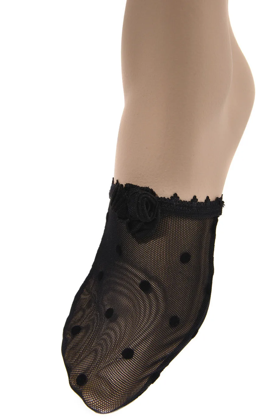 TRASPARENZE SCILLA Black Polka Dot Footies