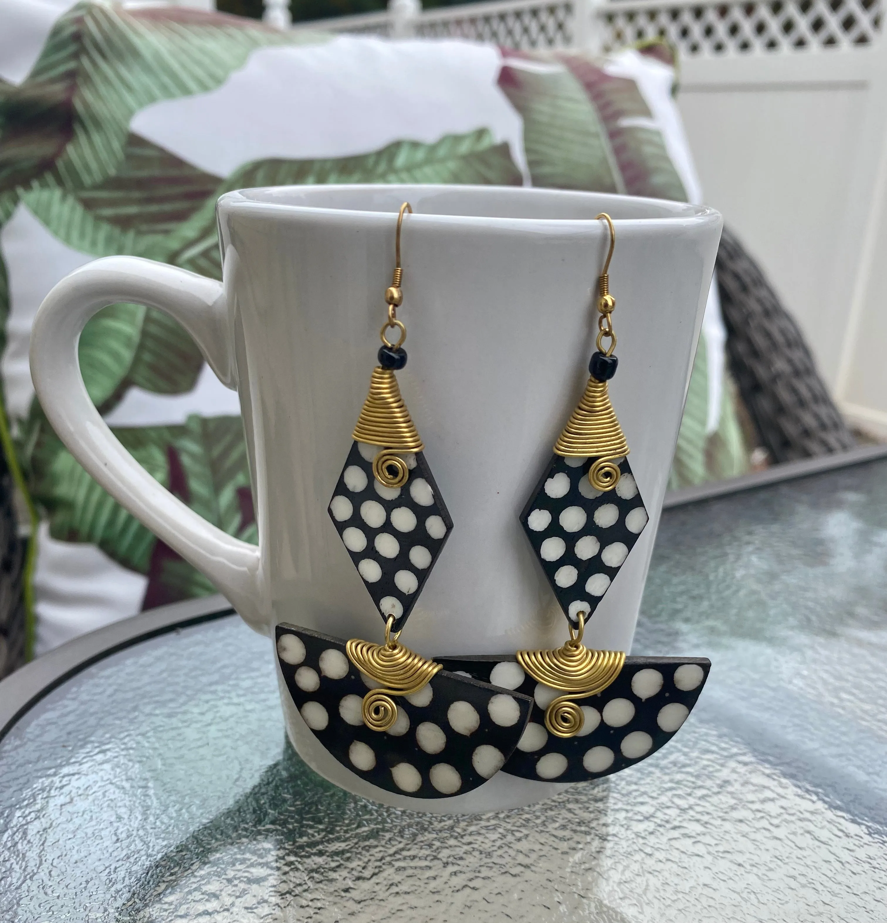 Tribal Polka Dot Dangles