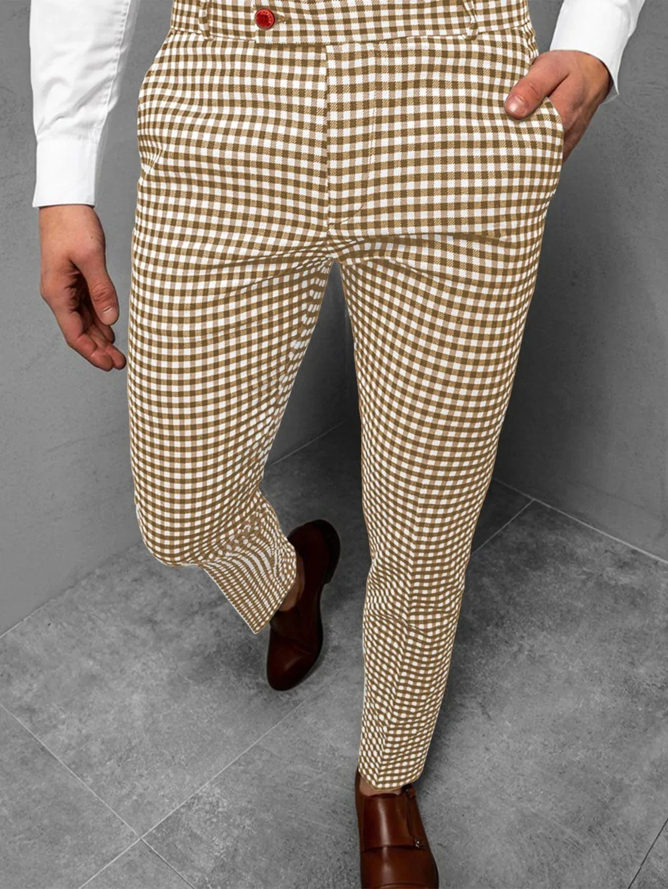 Versatile Elegance: Men's Solid Colour Slim Fit Stretch Pants for Casual and Formal Daily Wear