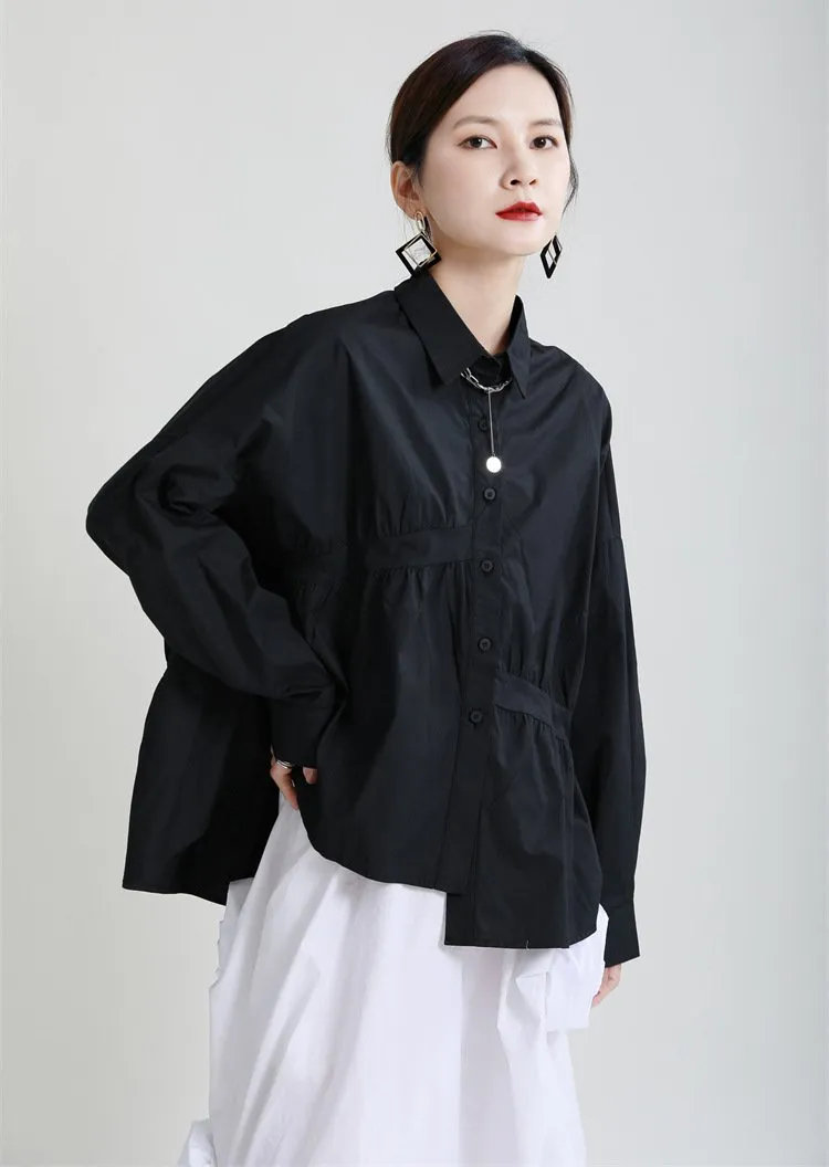 Vintage Irregular Long Sleeves Fall Shirts