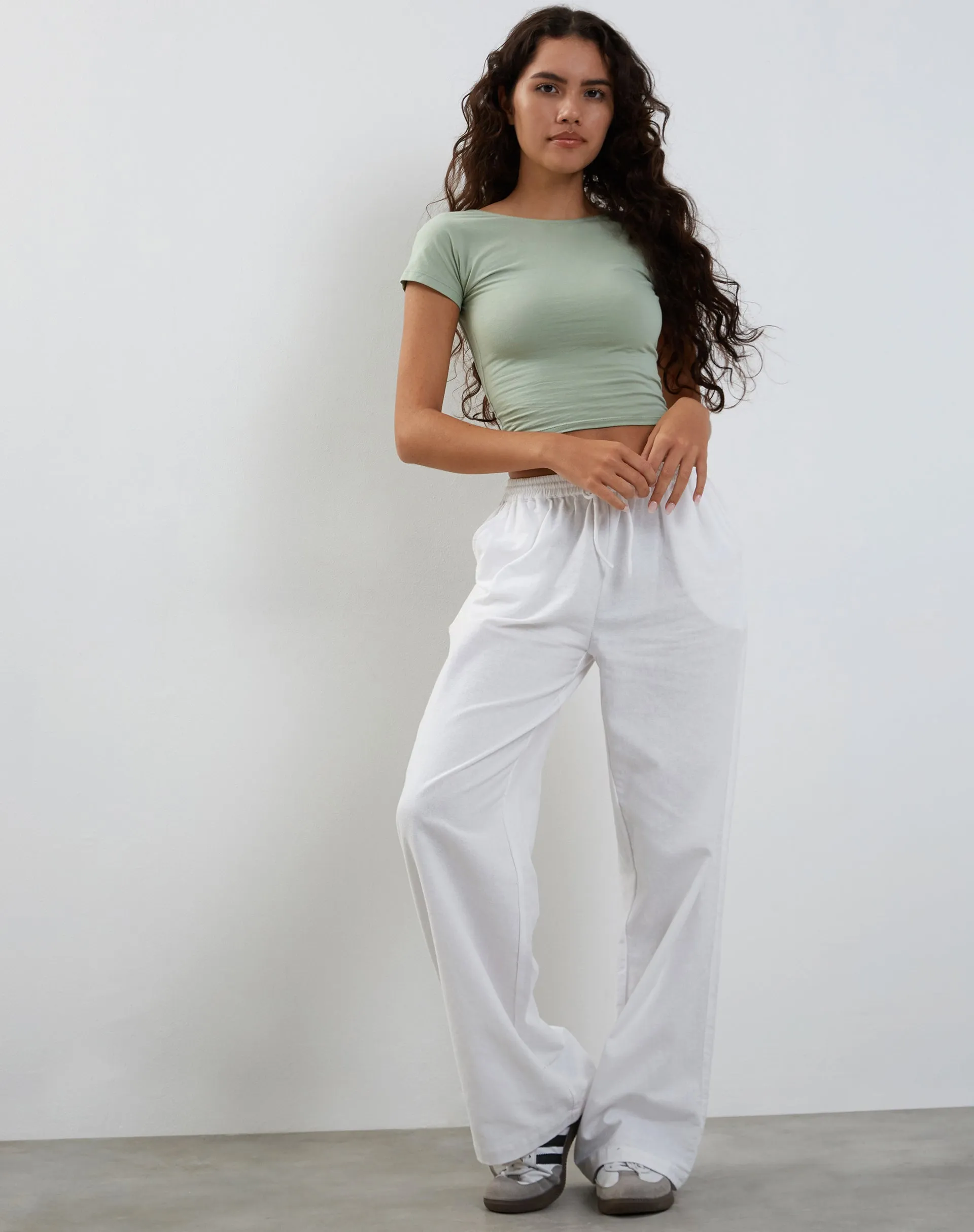 Xiwang Crop Top in Desert Sage